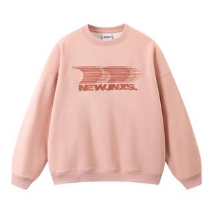 江南先生NewJNXS美式复古圆领刺绣长袖卫衣男女秋潮宽松重磅外套