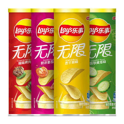 乐事无限薯片104g*24罐