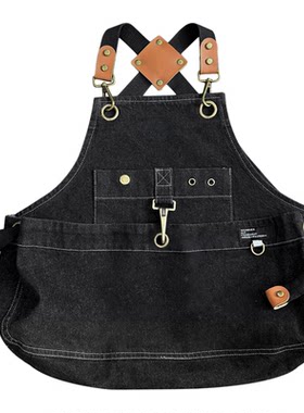 儿童牛仔围裙幼儿园班服定制logo