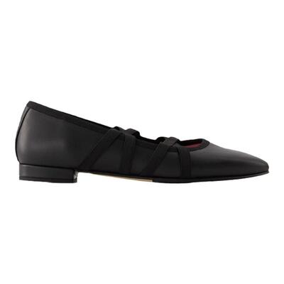【粉丝专享】Carel Tutu Ballerinas 黑色光面牛皮高跟芭蕾舞鞋