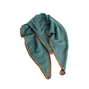 往昔时光100%羊绒三角围巾撞色花瓣包边时髦百搭高级感冬季新款女