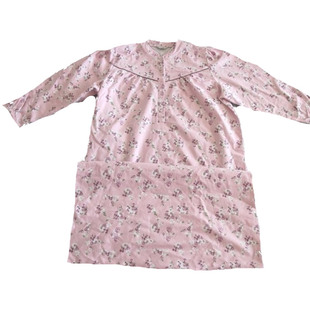 外贸春秋加肥大码纯棉女超长到脚踝睡袍宽松长袖胖mm200斤睡衣裙