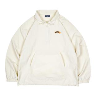 马登工装 美式复古半拉链立领夹克卫衣cityboy运动套头外套男春