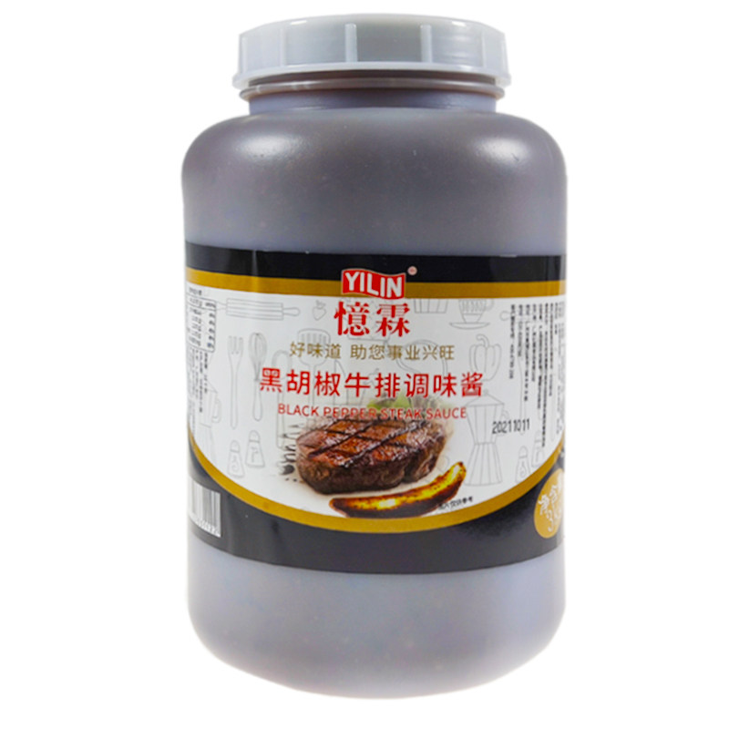 西餐厅同款蘑菇黑胡椒牛排酱整箱