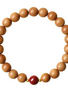 走红运桃木平安护身佛珠手串