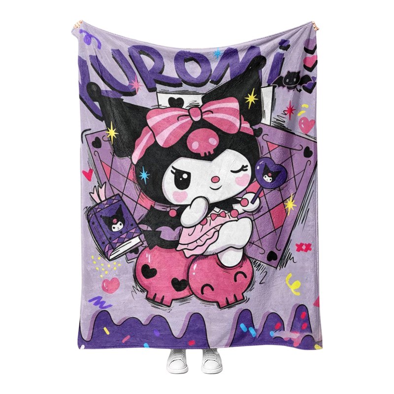 女生礼物Kitty动漫卡通法兰绒毛毯宿舍办公室盖毯保暖休闲毯披肩