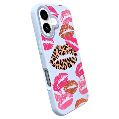 Leopard Lip Print Phone Case 适用 iPhone 17 Pro Max 16 15 14 Pro Soft Silicone Ins Style Cute Cover