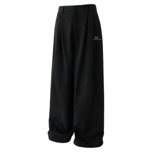 BJHG不计后果复古垂感裤子男款秋冬新款日常通勤宽松直筒休闲西裤