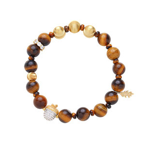 《松鼠榛果》原创设计复古精致小众虎眼石纯银镀金手串手链女秋冬