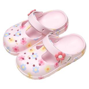 巴拉巴拉女童洞洞鞋大童防滑拖鞋儿童凉鞋沙滩鞋2025夏季新款童鞋