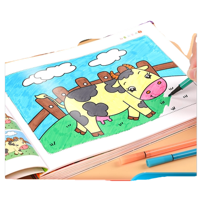 儿童涂色本儿童彩笔画