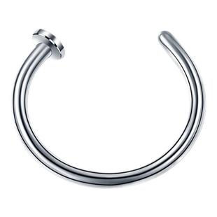 免打孔鼻环流行欧美时尚钛钢鼻钉 医用不锈钢C型穿刺饰品鼻环假