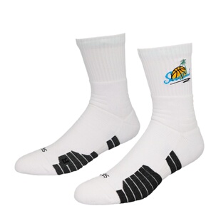 HG篮球袜男中筒专业实战精英袜青少年美式高帮透气白色运动袜子