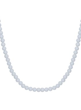 森吾新材质天然乳锆珠珠项链女