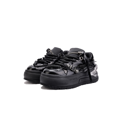 狂野分子25年春季百搭厚底板鞋女