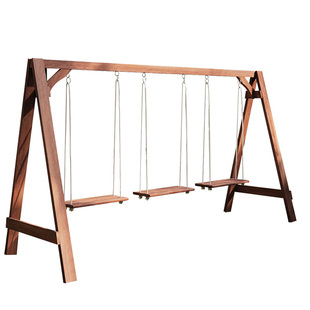 防腐木室外儿童实木秋千户外木质吊椅庭院子荡秋千幼儿园摇椅坐板