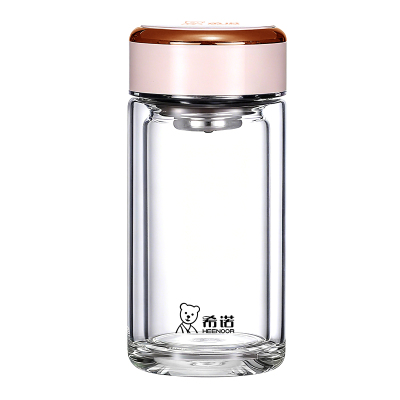 希诺家用水杯高档双层办公室茶杯