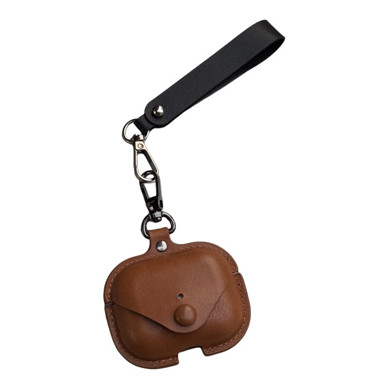 小众复古ins皮质耳机保护套适用苹果airpods pro2/3代挂绳新款女无线蓝牙保护壳二/三/四/五代挂绳个性男防摔