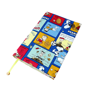 史努比查理布朗普素手作A5手帐hobo五年本weeks定制手工布艺书衣