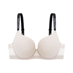 怡倩凉感【氧气杯2.0】无痕内衣显胸小薄款聚拢胸罩大码红色文胸