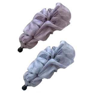 温柔褶皱网纱显发量香蕉夹女高级感后脑勺气质高马尾固定发夹头饰