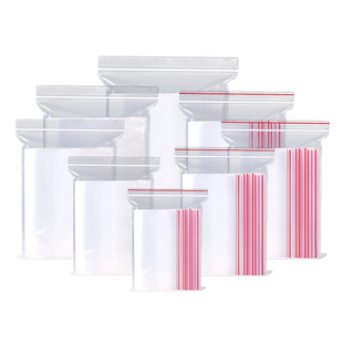 加厚透明自封袋小号食品密封袋PE分装样品大号塑料袋封口包装袋子