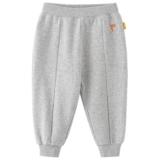 【幼儿园裤】papa爬爬秋冬季儿童裤子加绒加厚男女童糯米棉运动裤