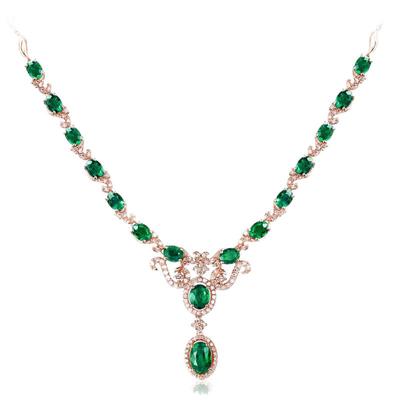 蜜安琪3.1克拉祖母绿镶钻石宝石