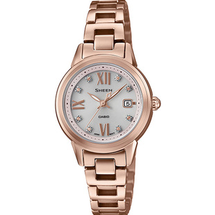 卡西欧手表SHEEN优雅SHE-4522CG-4A/SG/4526CG蓝宝石光能商务女表