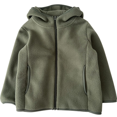 男童摇粒绒连帽外套加厚保暖抓绒