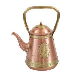 蒙古奶茶壶内蒙古草原风情纯铜烧水壶热水壶蒙餐茶壶锅茶铜壶3L