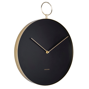 荷兰KARLSSON34cm挂钩挂钟客厅简约现代时尚轻奢个性艺术高端钟表