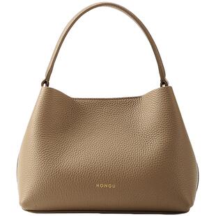 HONGU红谷手提包小众设计水桶包简约高级单肩包斜挎包百搭女包