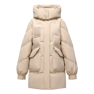 啄木鸟羽绒服女款冬季2025新款爆款加厚收腰小个子减龄中长款外套