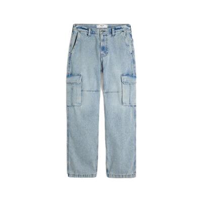 Hollister复古宽松工装牛仔裤