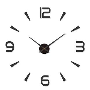 夜光罗马数字免打孔客厅挂钟卧室贴墙静音钟表亚克力diy立体时钟