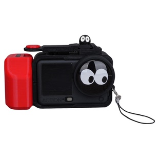 适用大疆action6运动相机街拍手柄快门框架 冷靴盖镜头盖斜眼懵眼