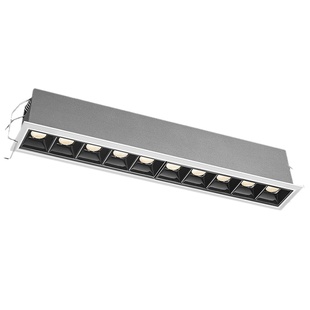 德国柏曼客厅无主灯照明筒灯嵌入式 简约射灯过道格栅灯条形灯具