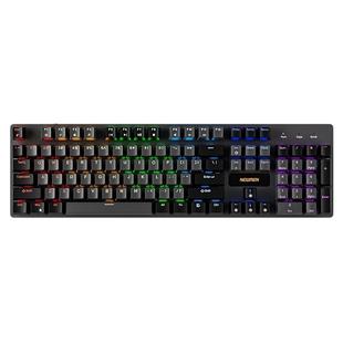 新贵 GM325青轴机械键盘有线104键 电竞游戏办公双色注塑键帽混光