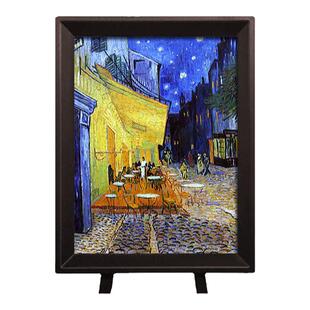 3D-JP桌面装饰迷你拼图150片梵谷星空下的咖啡屋(配小画框) P1141