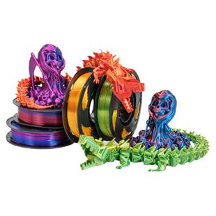 新森PLA丝绸双色三色丝绸渐变彩虹3d打印机耗材丝绸PLA耗材1KG