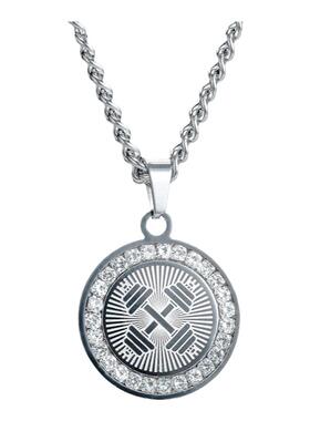 哑铃项链杠铃片钛钢健身吊坠刻字