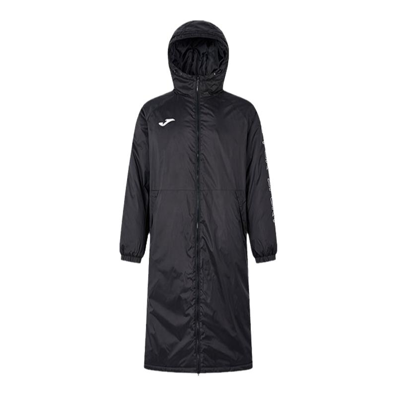 Joma25年棉衣荷马长款棉服冬季新款男士防风保暖连帽开衫外套
