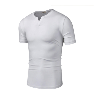 美式短袖白色修身纯棉t恤