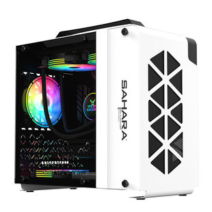 撒哈拉立方体 电脑机箱台式机MATX全侧透ITX迷你小主机箱游戏水冷