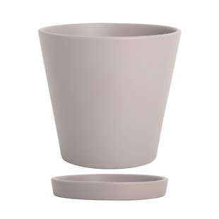 红陶土透气斜身圆口摩卡色亚灰红陶盆龟背高山榕园艺花盆特价包邮