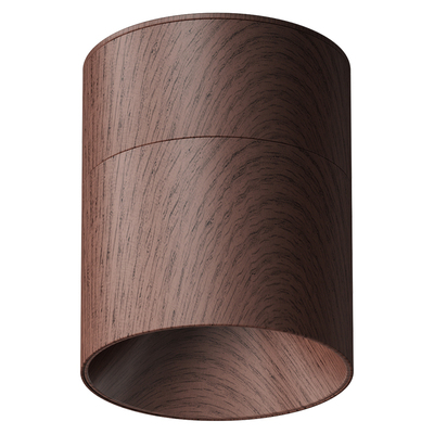 中古风明装射灯胡桃木纹免开孔可折叠家用客厅玄关背景墙吸顶简灯