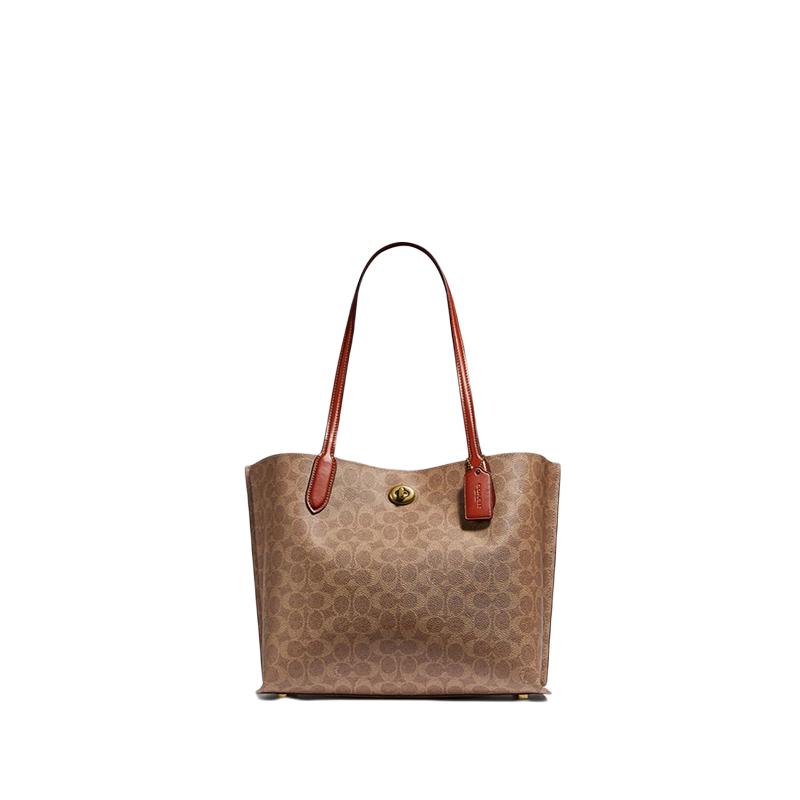 COACH/蔻驰女士经典款WILLOW TOTE托特包单肩包通勤