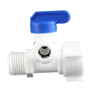 塑料阀门进水三通球阀4分管转2分快接四转二螺纹丝口纯净水器开关