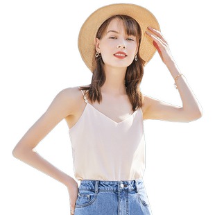 Betu百图吊带背心女打底内搭外穿无袖短款别致上衣2024年夏季新款